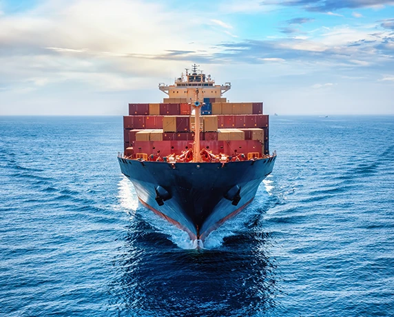 Cargo ship carrying containers